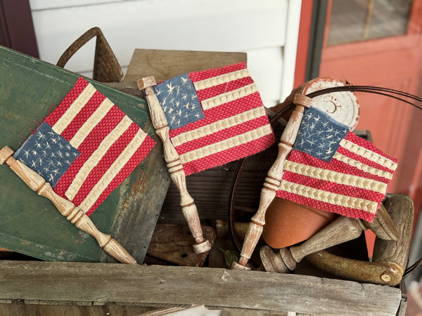 Mini Fabric & Spindle Flag Kit
