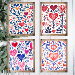 Folk Art Valentine Printable Pack