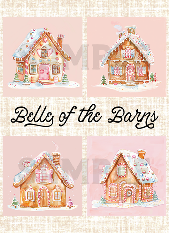 Gingerbread House Style 2 Craft Print Bundle