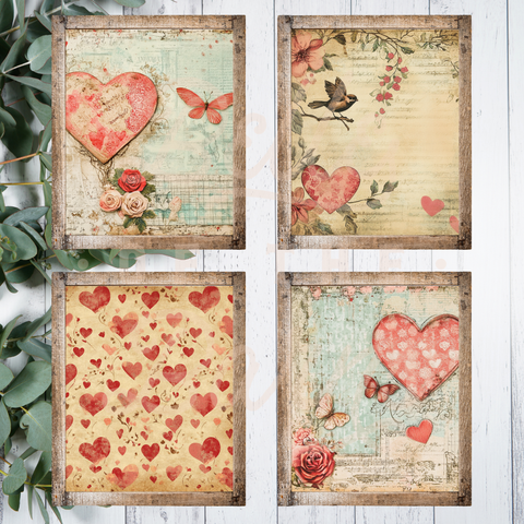 Mixed Media Love Printable Pack