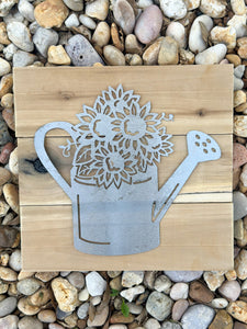 Blooming Watering Can Metal or Metal + wood Craft Kit