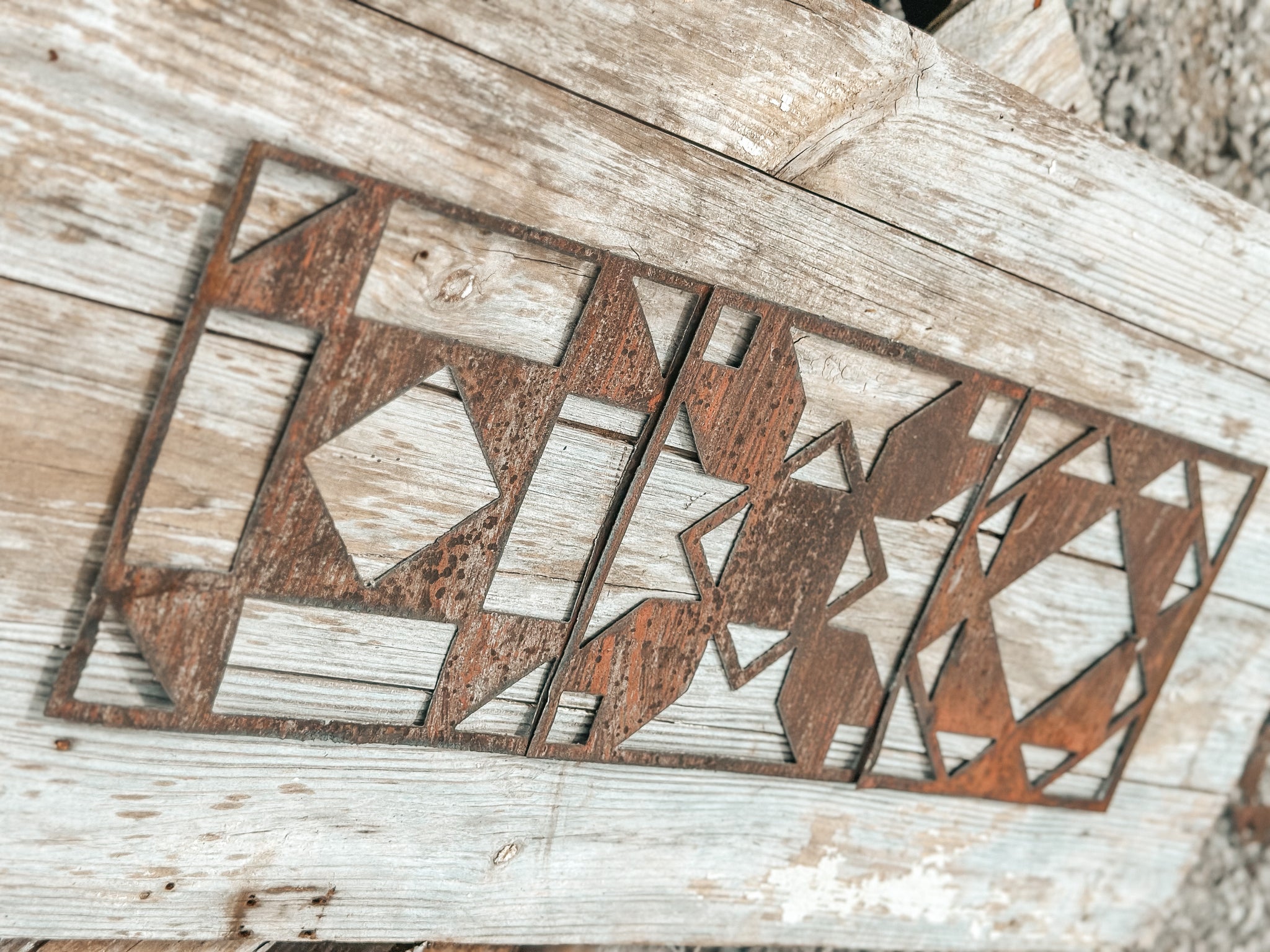 Original Old Barn Tin Barn Quilt Trio, Tin ONLY