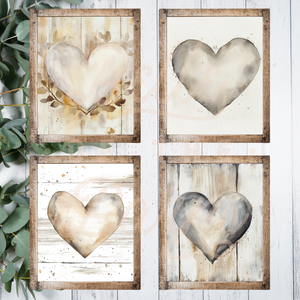 Neutral Heart Printable Pack