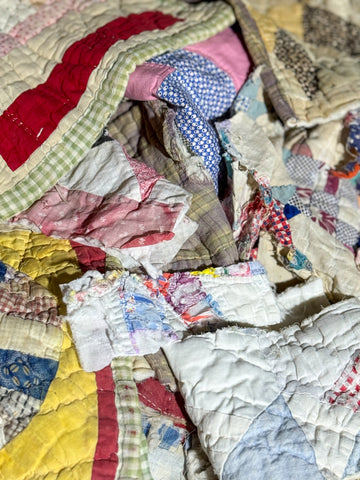 Vintage Quilt Scrap Bag