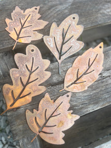 Rusty Leaves Set of 5