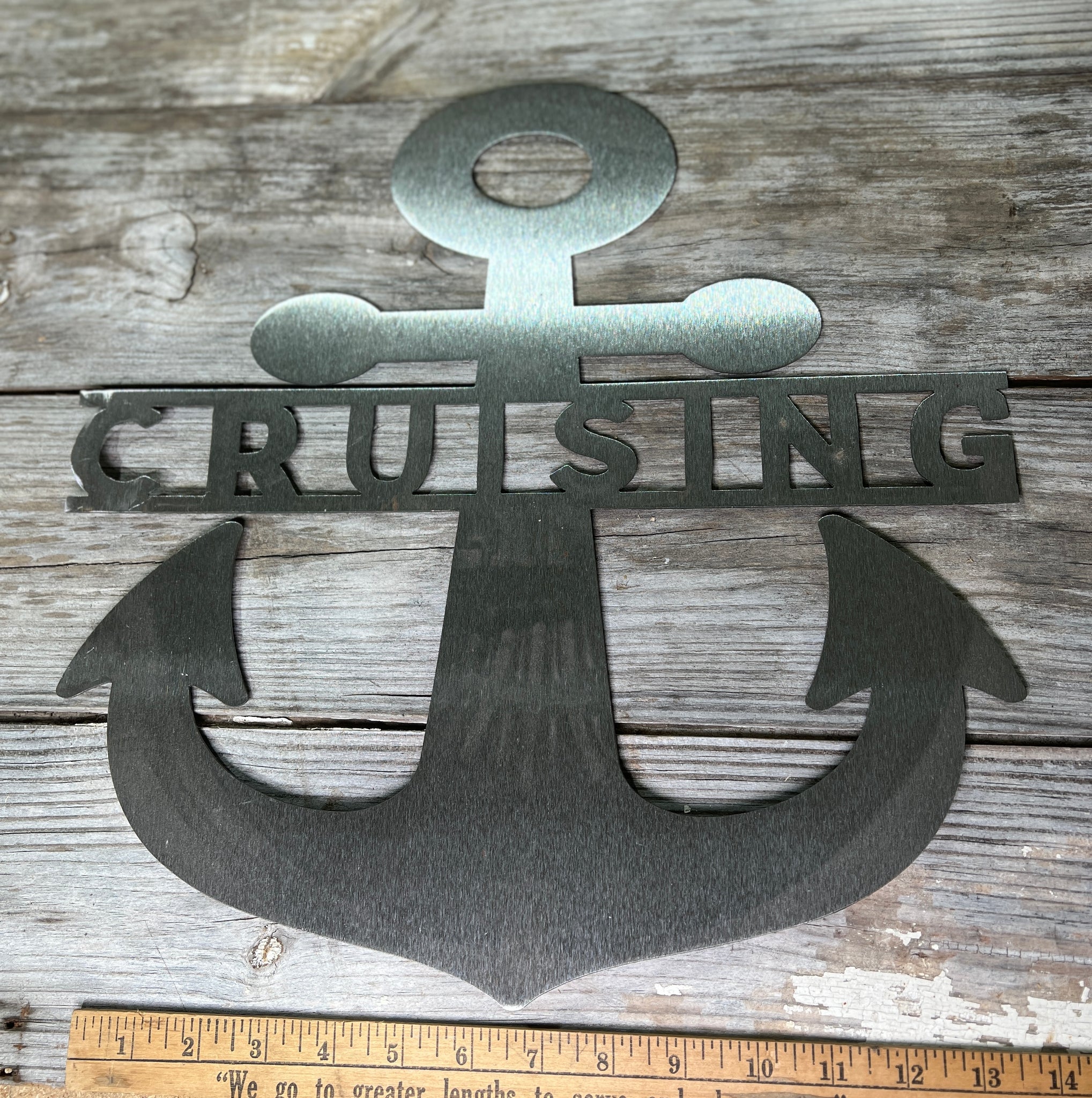 Anchor Cruising Metal Sign