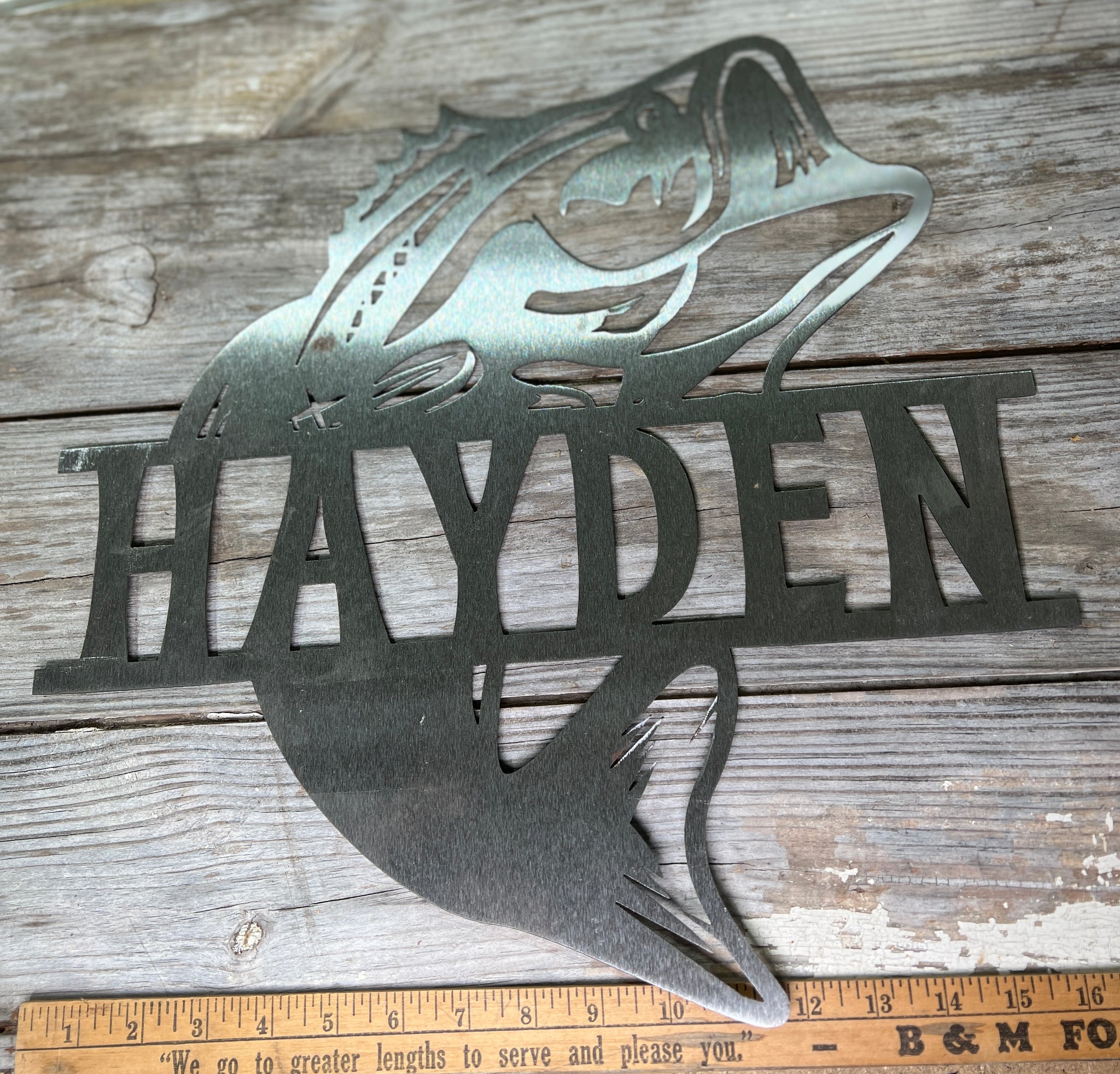 Hayden Bass Metal Sign